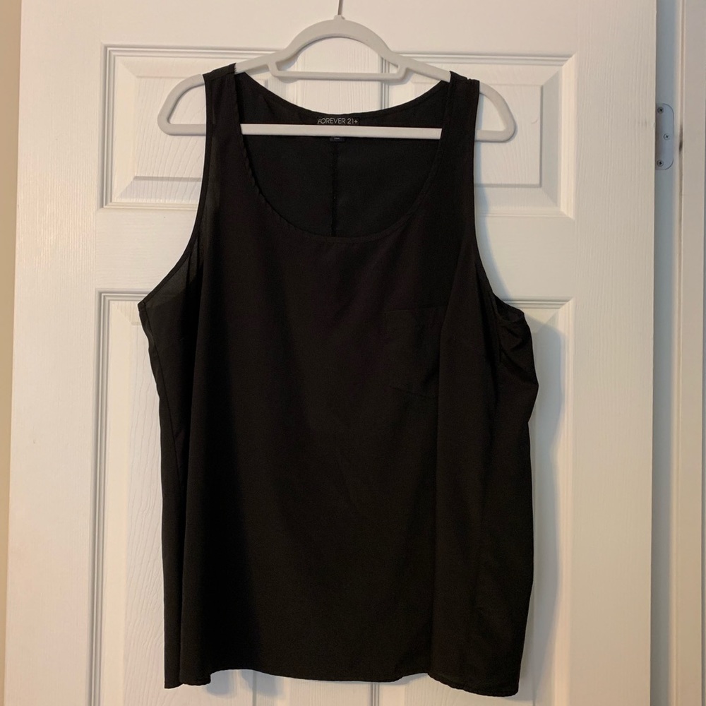 Black sheer tank top